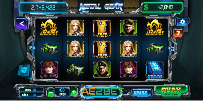 Slot Metal Gear AE2BET.NET Phần Thưởng Độc Đáo 3 slot metal gear ae2bet.net 2